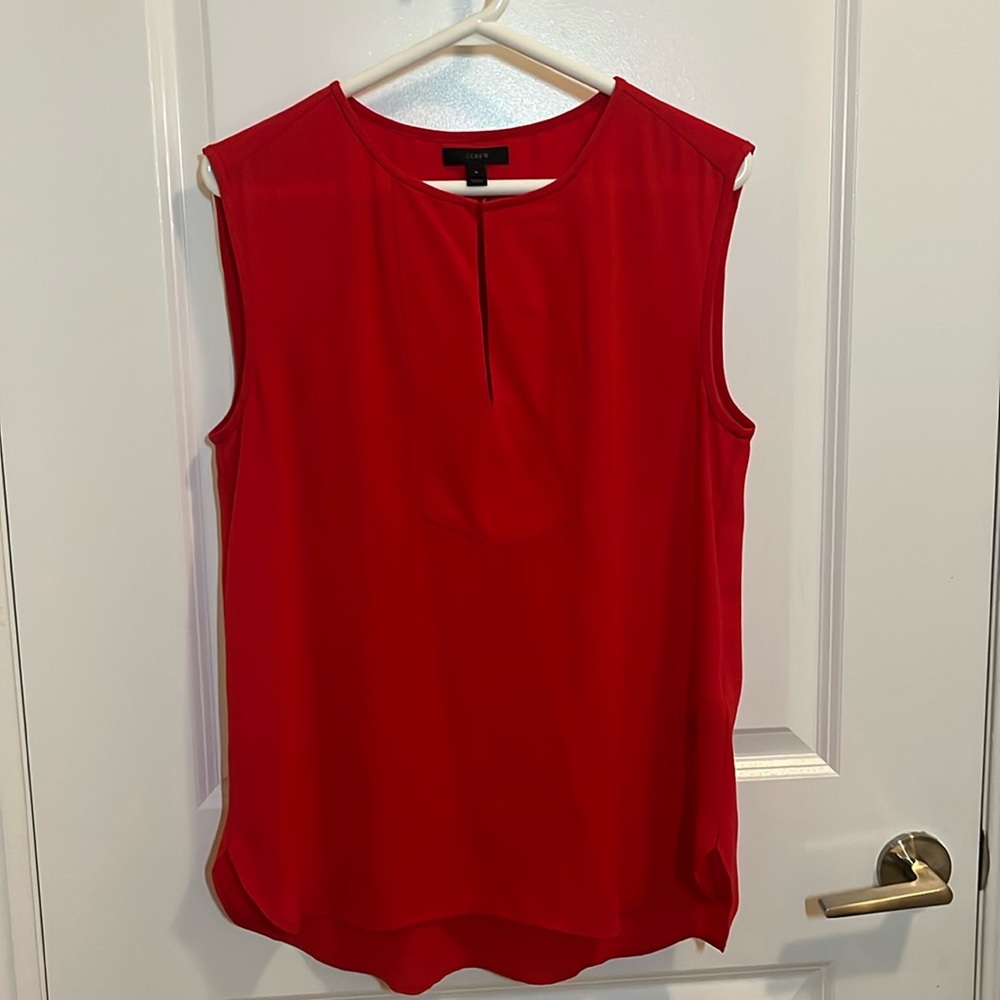 J Crew red sleeveless top size 8